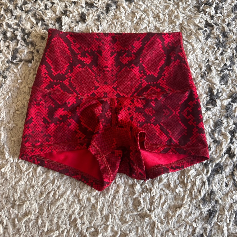 Lululemon Red Python Yoga Shorts - image 4